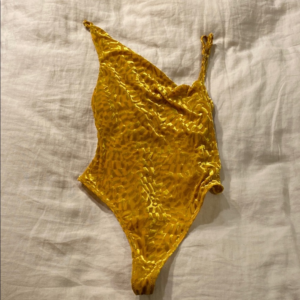 Mustard body suit